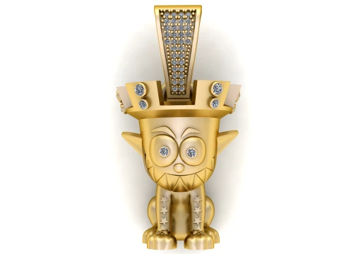 Cartoon Hat Gem Pendant 3D Print Model