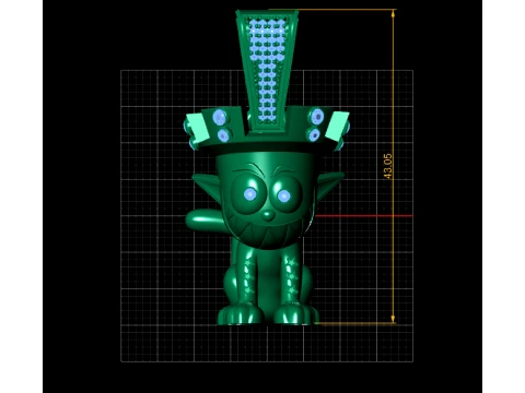 Cartoon Hat Gem Pendant 3D Print Model