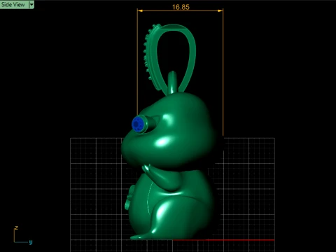 Ruby-Eyed Frog Gold Pendant 3D Print Model