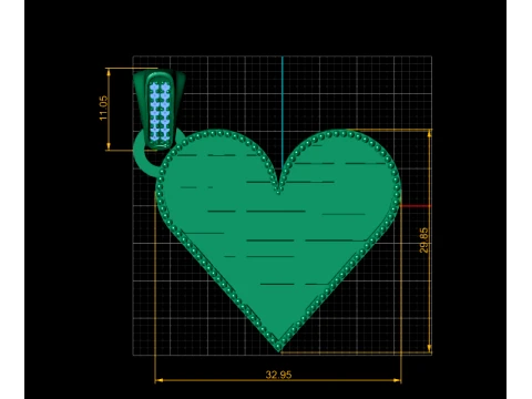 Diamond Maze Heart Gold Pendant 3D Print Model