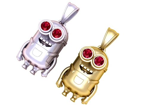 Ruby-Eyed Minion Pendant Set 3D Принт Модель