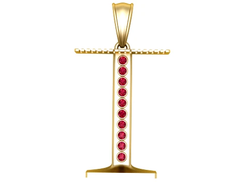 Ten-Ruby Gold Sword Pendant 3D Принт Модель
