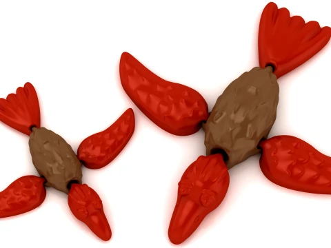 Cute Flexi Turkey Figurine Set 3D Print Model