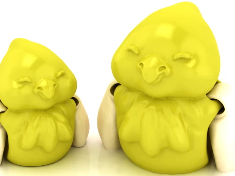 Sleepy Forest Spirit Figurine Set 3Dプリントモデル