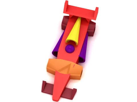 Formula Racing Car Model Set 3D Print Model