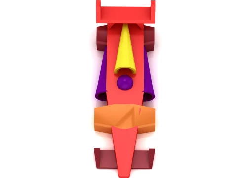 Formula Racing Car Model Set 3D Print Model