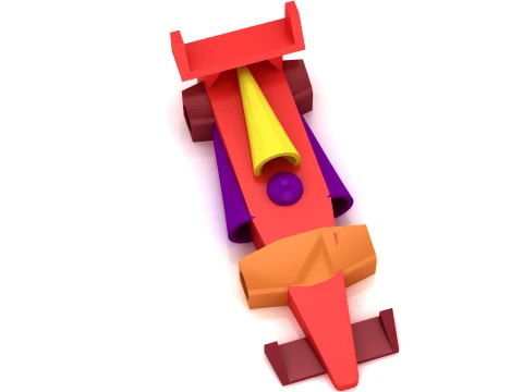Formula Racing Car Model Set 3D Print Model