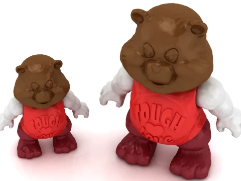Tough Love Bear Figurine Set 3Dプリントモデル