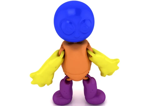 Fantasy Alien Bird Figurine Set 3D Print Model