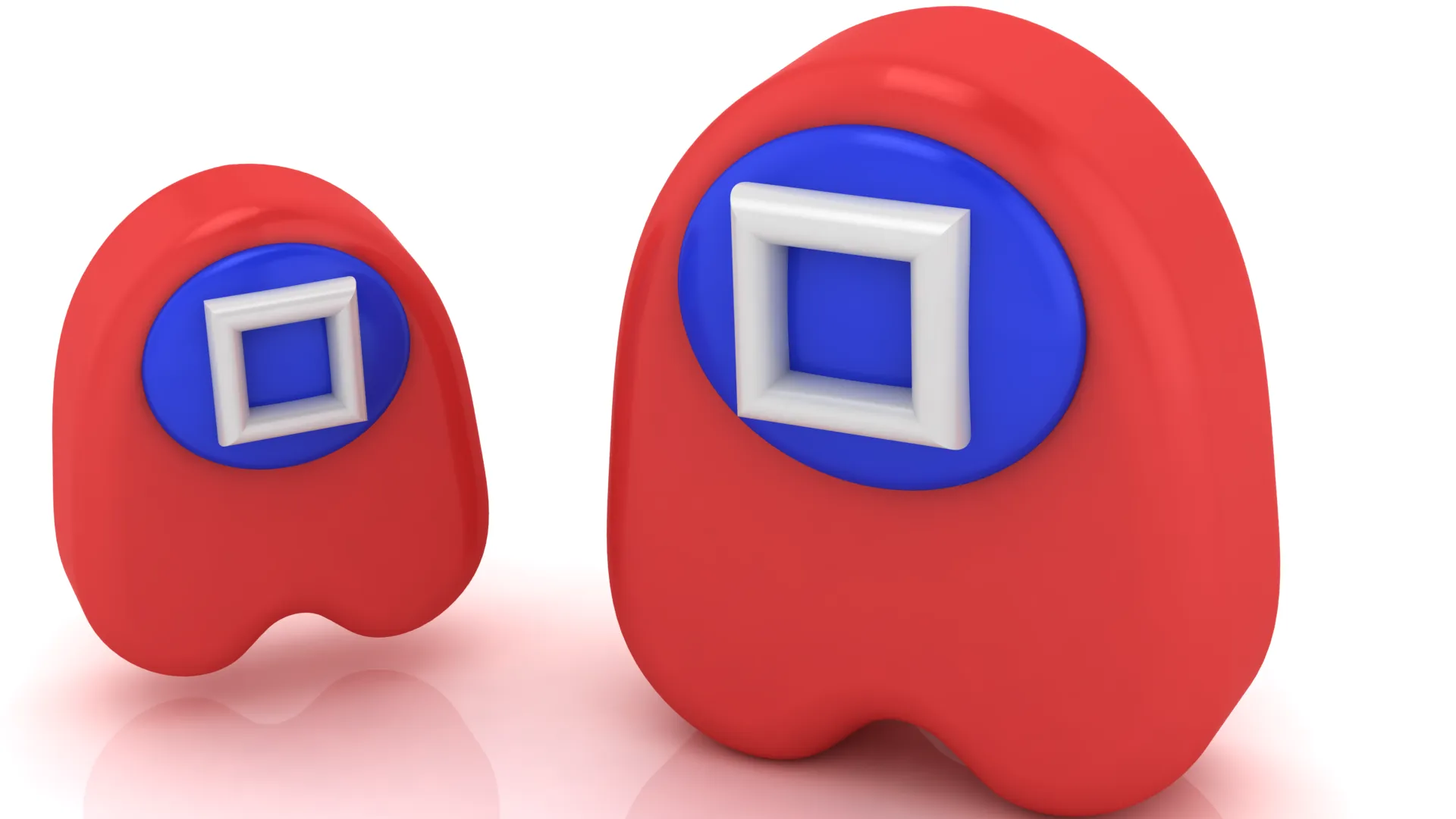 Square Symbol Space Crewmate Figurine Set 3D Print Model .c4d .max .obj .3ds .fbx .stl .blend 