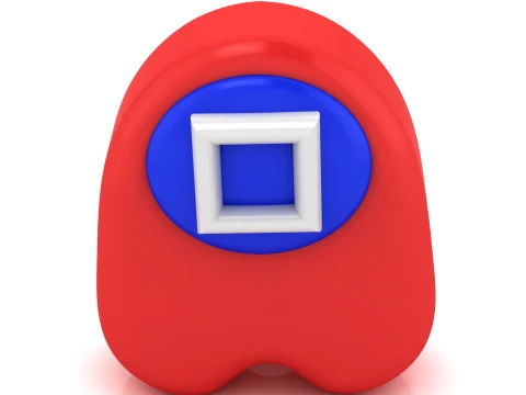 Square Symbol Space Crewmate Figurine Set 3D Print Model