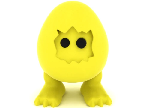 Hatching Egg Monster Figurine Set 3D Print Model