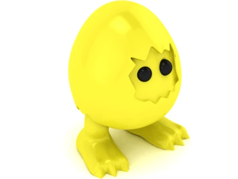 Hatching Egg Monster Figurine Set 3D Print Model