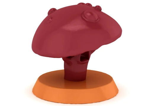 Spotted Mushroom Set 3Dプリントモデル
