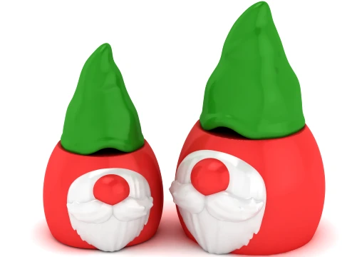 Christmas Gnome Container Set 3Dプリントモデル