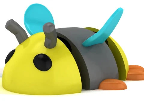 Cute Bumblebee Set 3D Print Model