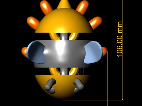 Cute Bumblebee Set 3D Print Model
