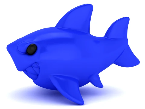 Stylized Shark Set 3D Print Model