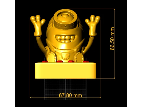 Goggle Character Bookends Set 3D Print Model