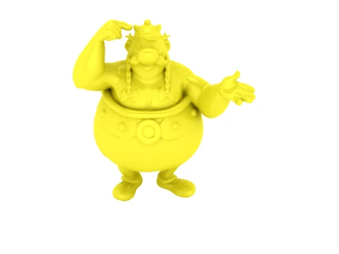 Cartoon Warrior Duo 3D Figurine Set 3D Print Model