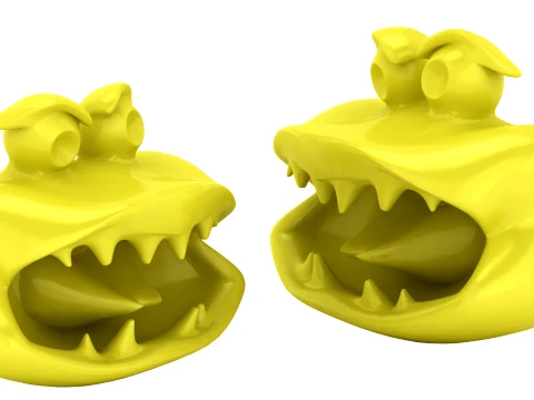 Monster Mouth Pencil Holder Set 3D Print Model