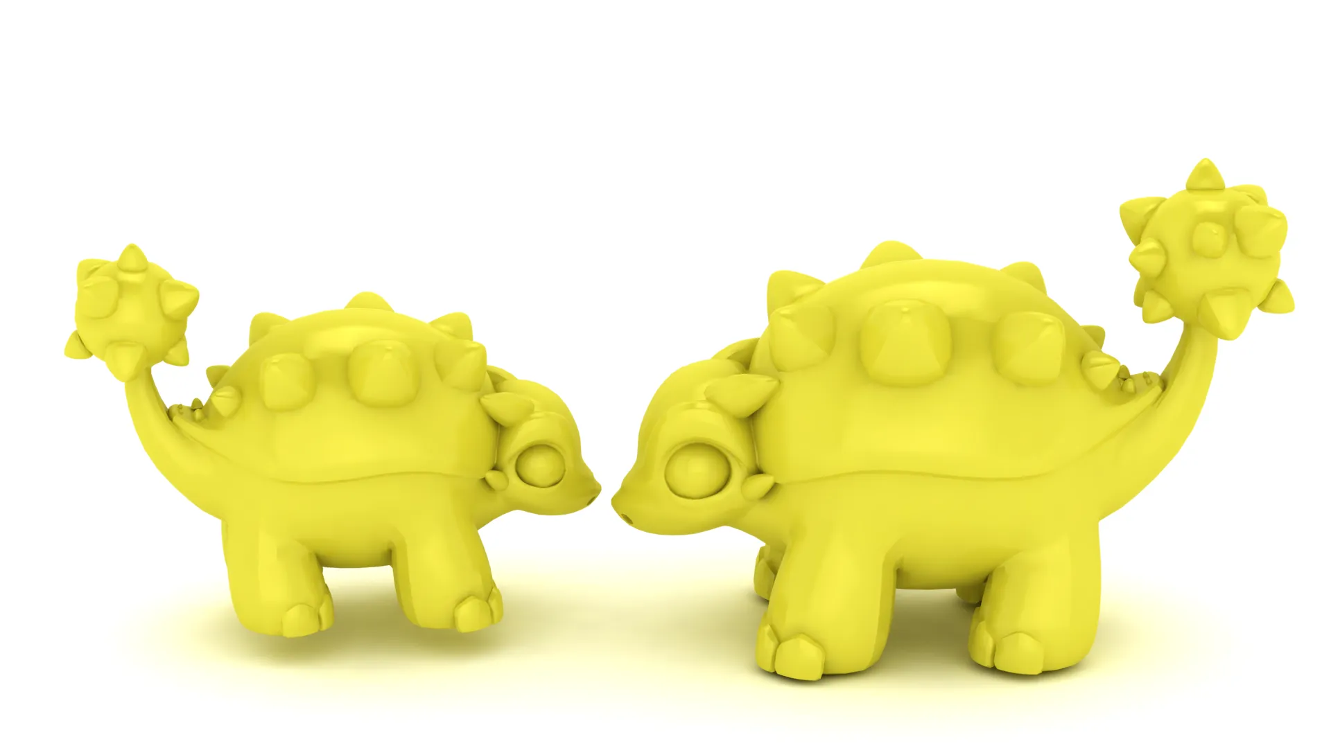 Mini Cute Dino Set 3D Print Model .c4d .max .obj .3ds .fbx .stl .blend 