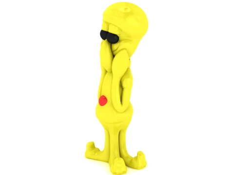 Tall Alien Character Set 3D Print Model