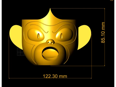 Cartoon Monkey Mug Set 3D Print Model
