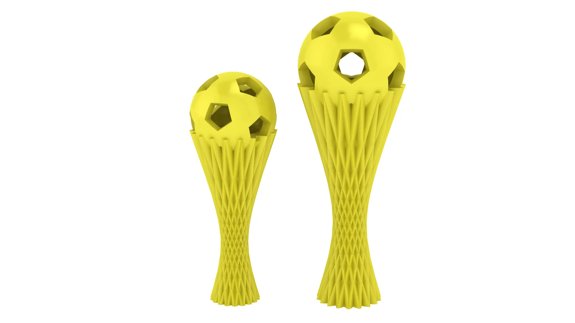 Soccer Ball Trophy Set 3D Print Model .c4d .max .obj .3ds .fbx .stl .blend 