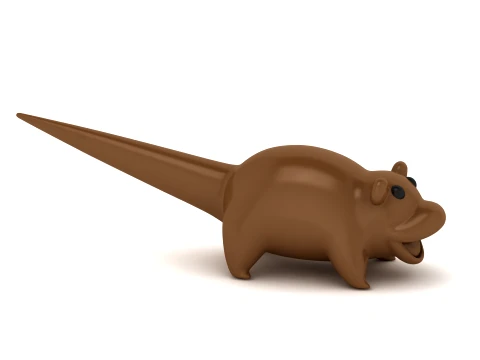 Cute Cartoon Rat Set 3D Print Model