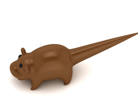 Cute Cartoon Rat Set 3D Print Model
