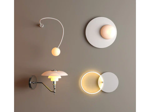 Nowoczesna lampa ścienna Model 3D