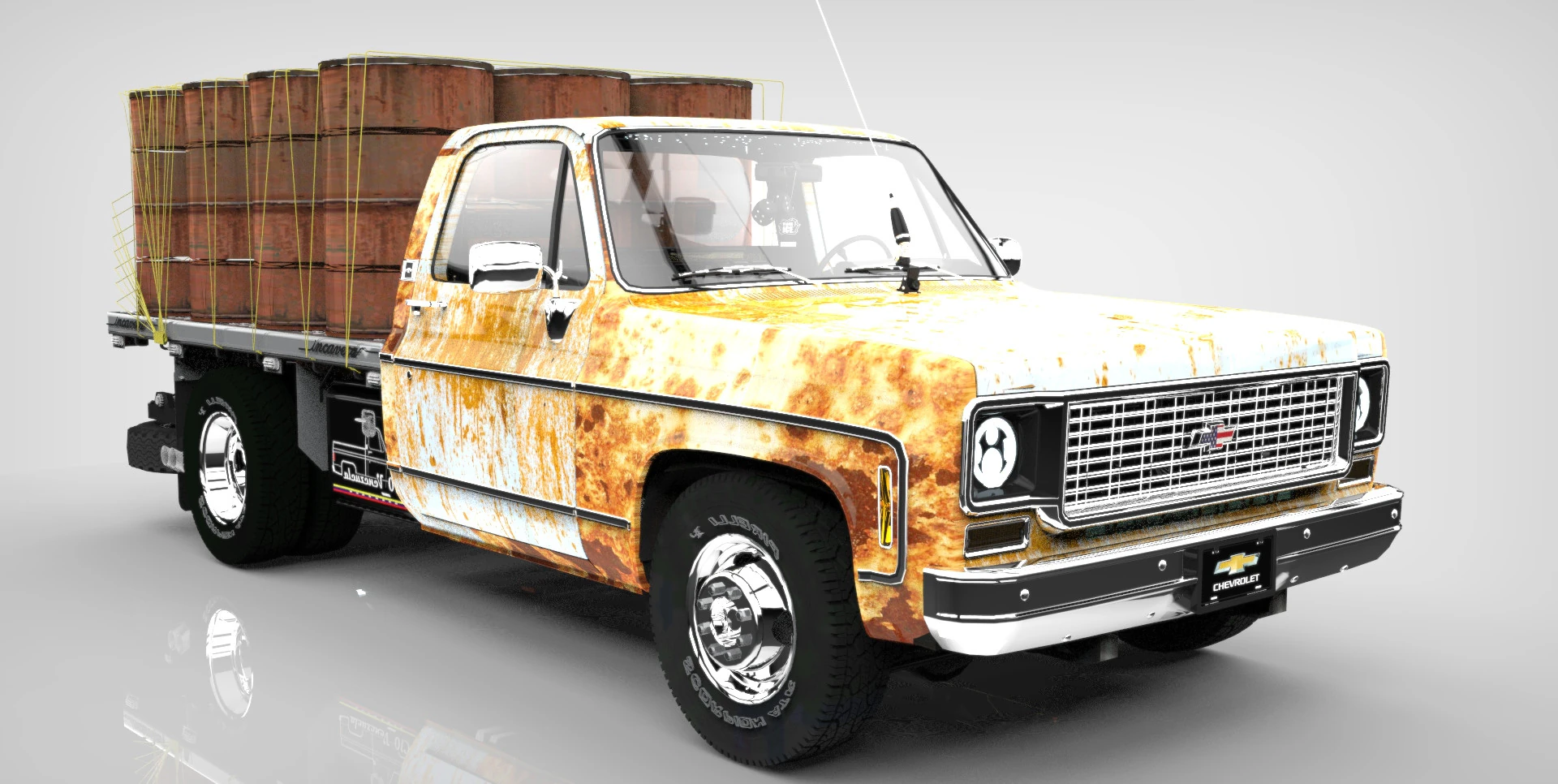 Chevrolet C10 Custom Truck 3D Model .c4d .max .obj .3ds .fbx .stl .blend 