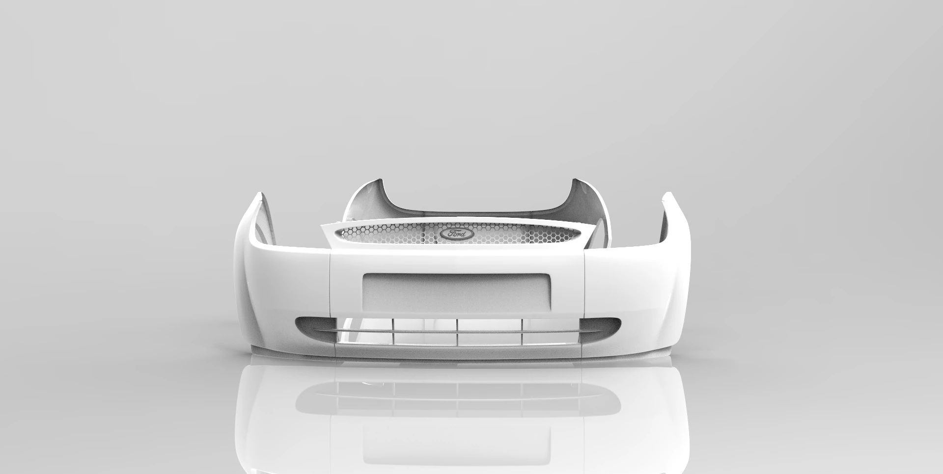Ka 2005 front and rear bumpers 3D Model .c4d .max .obj .3ds .fbx .stl .blend 