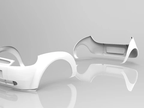 Ka 2005 front and rear bumpers 3D Model