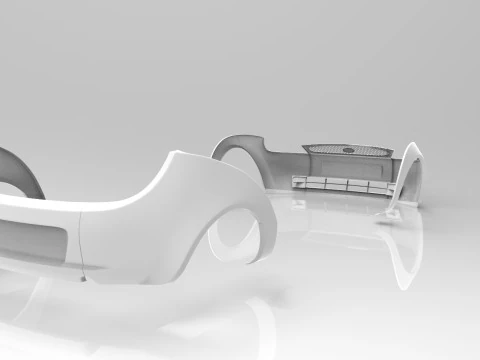 Ka 2005 front and rear bumpers 3D Model
