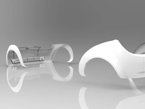 Ka 2005 front and rear bumpers 3D Model