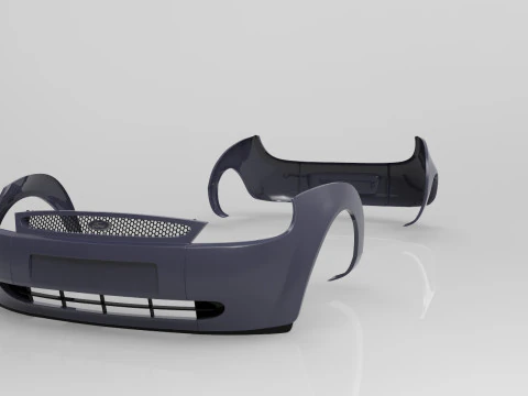 Ka 2005 front and rear bumpers 3D Model