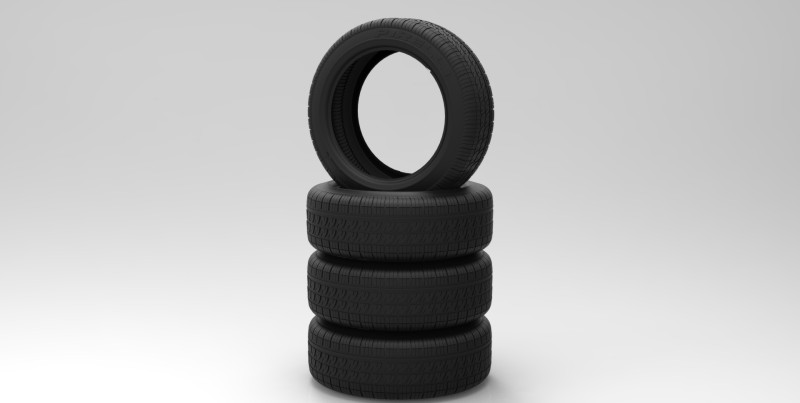 Pirelli sedan tires 3D Model .c4d .max .obj .3ds .fbx .stl .blend 