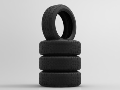 Pirelli sedan tires 3D Model