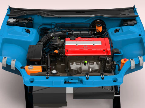 Mesin Honda Civic 2000 Model 3D