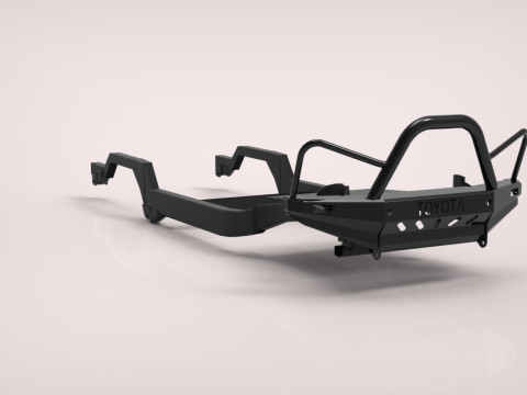 Toyota J76 series chassis and front bumper 3D Model