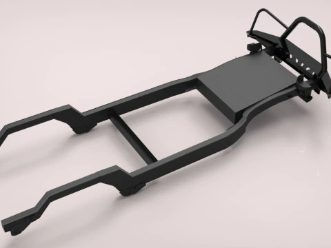 Telaio e paraurti anteriore della serie Toyota J76 Modello 3D