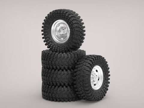 MAXXIS TIRES WITH IRON RIMS 3D Model