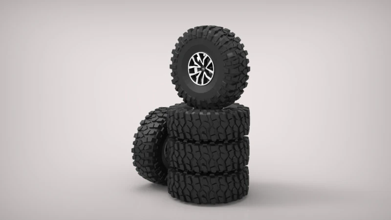 BAN GENERIK DENGAN RIM TOYOTA Model 3D .c4d .max .obj .3ds .fbx .stl .blend 