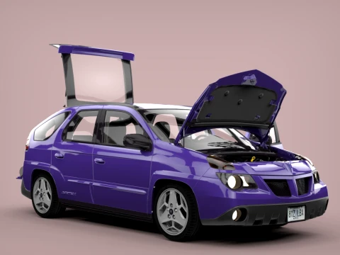Pontiac Aztek Low-Poly - Game-Ready 3D Model