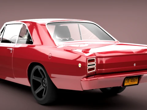 1968 Classic American Coupe - 3D Car Model 3D Model