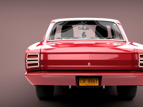 1968 Classic American Coupe - 3D Car Model 3D Model