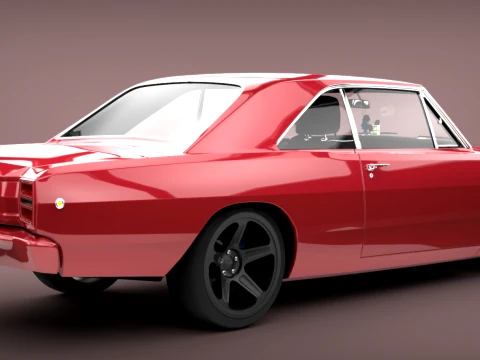 1968 Classic American Coupe - 3D Car Model 3D Model