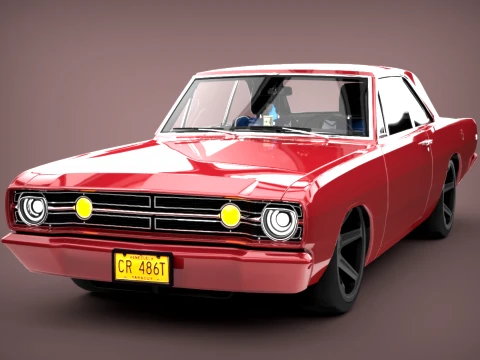 1968 Classic American Coupe - 3D Car Model 3D Model
